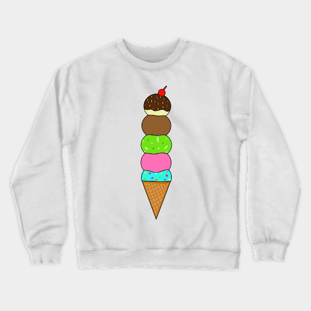 Giant Ice Cream Cone Crewneck Sweatshirt by MoreThanADrop